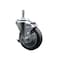 Service Caster 4'' Thermo Rubber Wheel Swivel 7/16'' Grip Ring Stem Caster with Brake SCC-GR20S414-TPRB-TLB-716138 - alternate 1